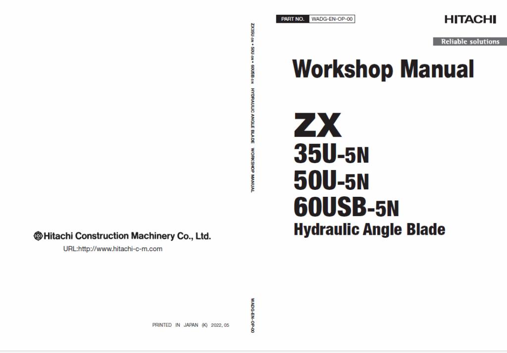 ZX35U-5NZX50U-5NZX60USB-5N Angle Blade Workshop Manual