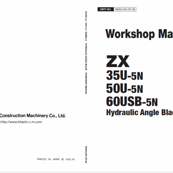 ZX35U-5NZX50U-5NZX60USB-5N Angle Blade Workshop Manual