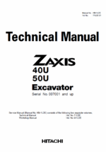ZX40U,ZX50U Technical manual (Serial No. 007001 and up)