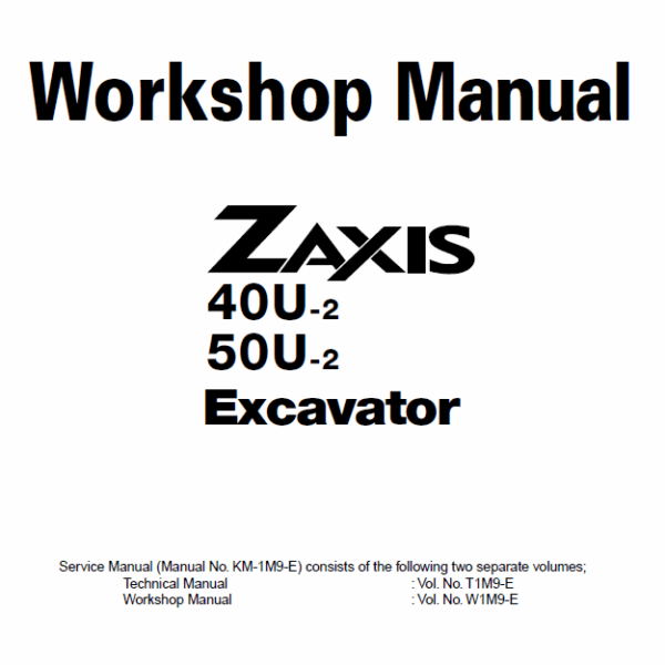 ZX40U-2,ZX50U-2 Workshop manual