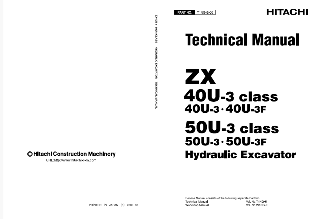 ZX40U-3,ZX40U-3F,ZX50U-3.ZX50U-3F Technical Manual