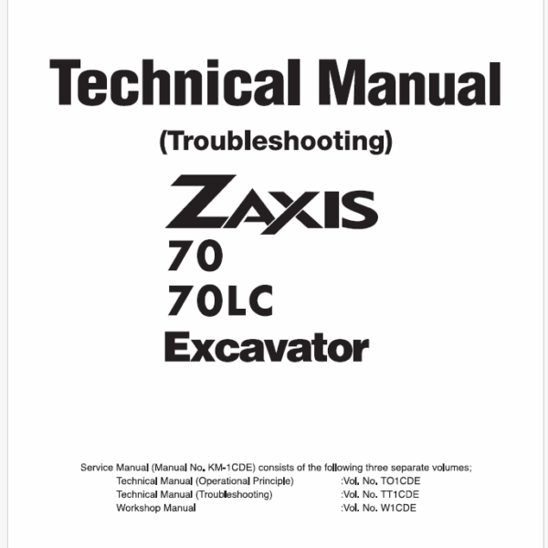 ZX70,ZX70LC Technical manual (Troubleshooting)
