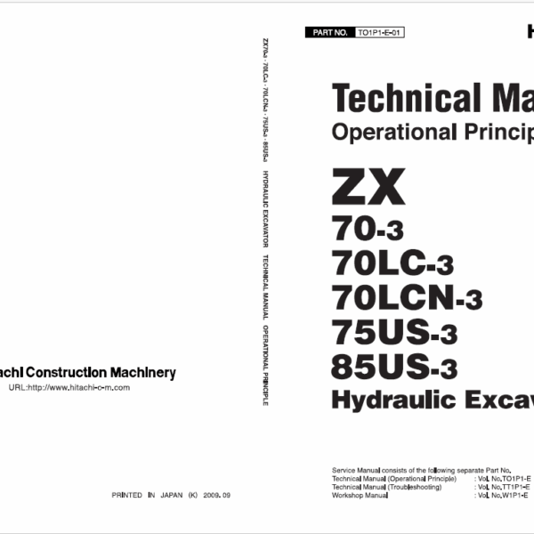 ZX70-3,ZX70LC-3,ZX70LCN-3,ZX75US-3,ZX85US-3 Technical Manual (Operational Principle)