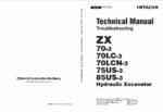 ZX70-3,ZX70LC-3,ZX70LCN-3,ZX75US-3,ZX85US-3 Technical Manual (Troubleshooting)