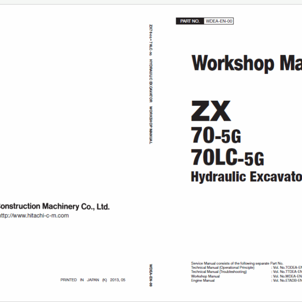ZX70-5G, ZX70LC-5G Wordshop Manual