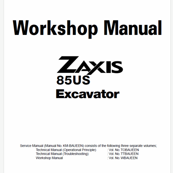 ZX85US Workshop manual