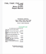 John Deere 770G, 770GP, 772G and 772GP Motor Grader Operation and Test Technical Manual