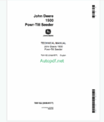 John Deere 1500 Powr-TilI Seeder Technical Manual (TM1152)