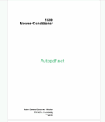 John Deere 1600 Mower-Conditioner Technical Manual (TM1474)