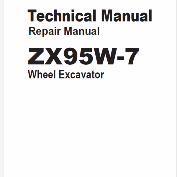 ZX95W-7 Wheeled excavator Repair Manual