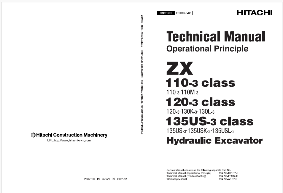ZX110-3Class,ZX120-3Class,ZX135US-3Class Technical manual (Operational Principle)