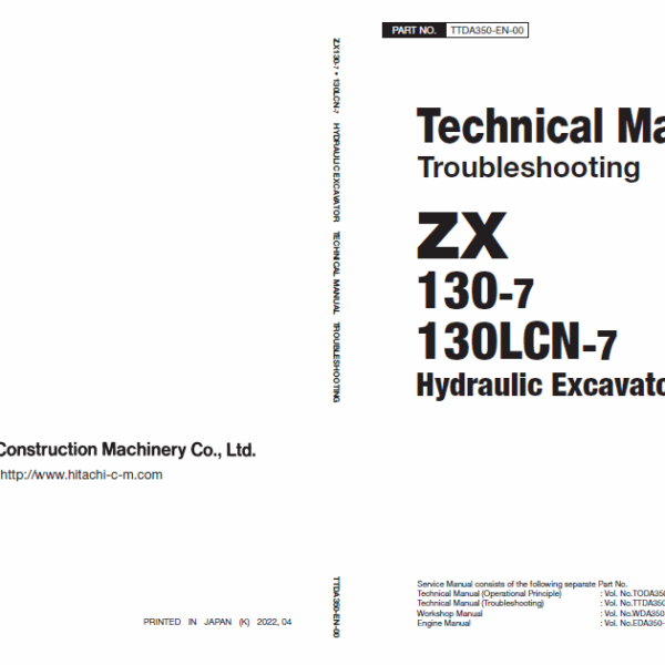 ZX130-7, 130LCN-7 Technical Manual (Troubleshooting)