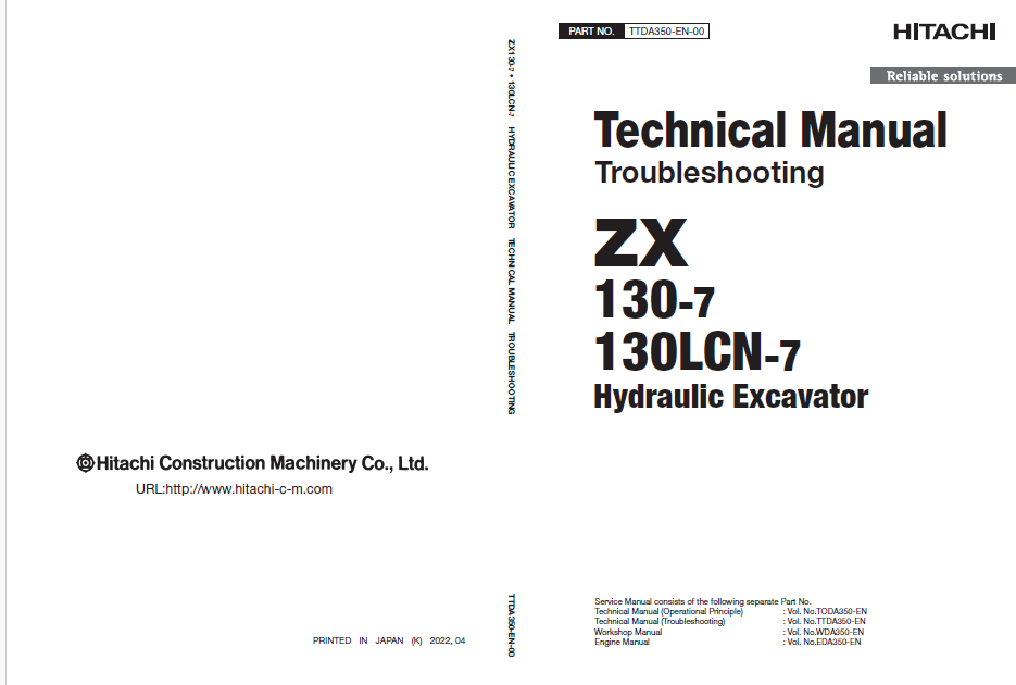 ZX130-7, 130LCN-7 Technical Manual (Troubleshooting)