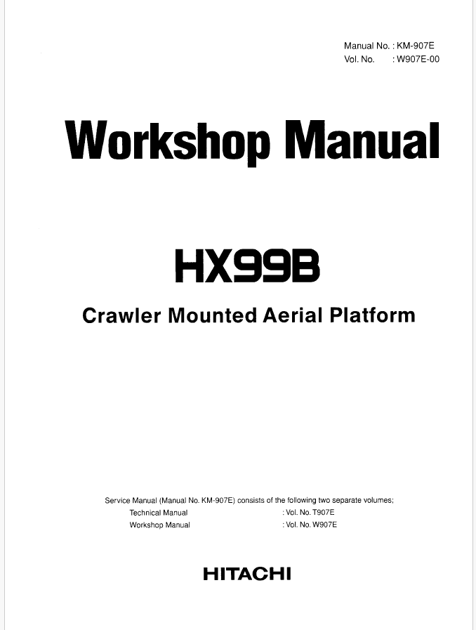 HX99B Workshop manual