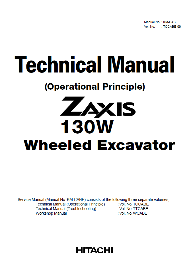 ZX130W Technical manual (Operational Principle)