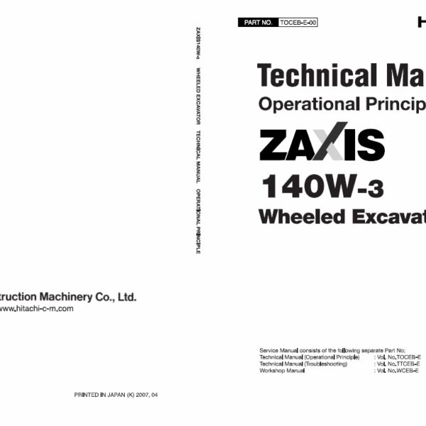 ZX140W-3 Technical Manual (Operational Principle)