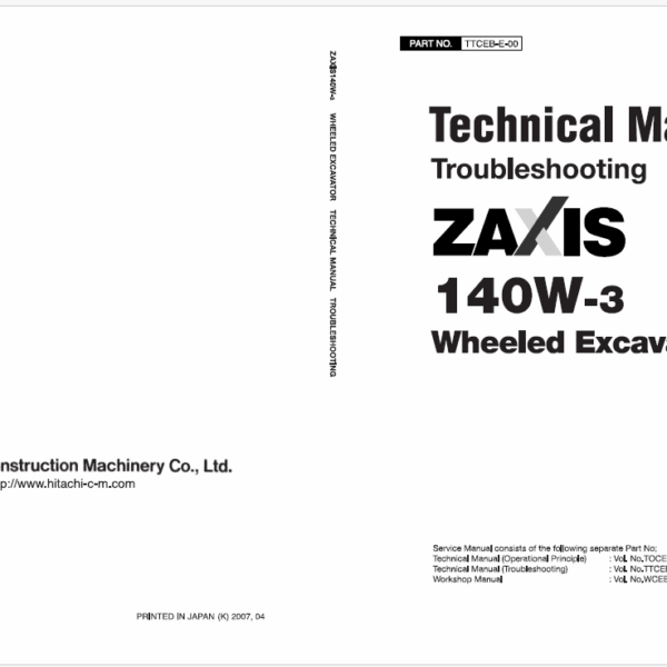 ZX140W-3 Technical manual (Troubleshooting)