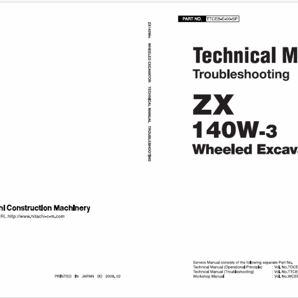 ZX140W-3 Technical manual (Troubleshooting)