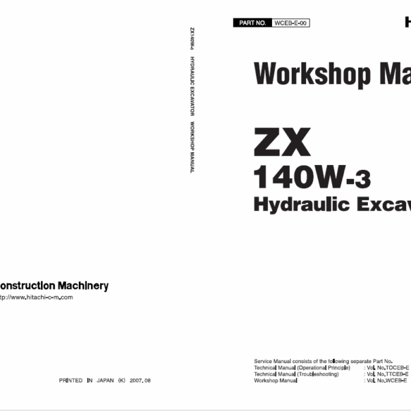 ZX140W-3 Workshop manual