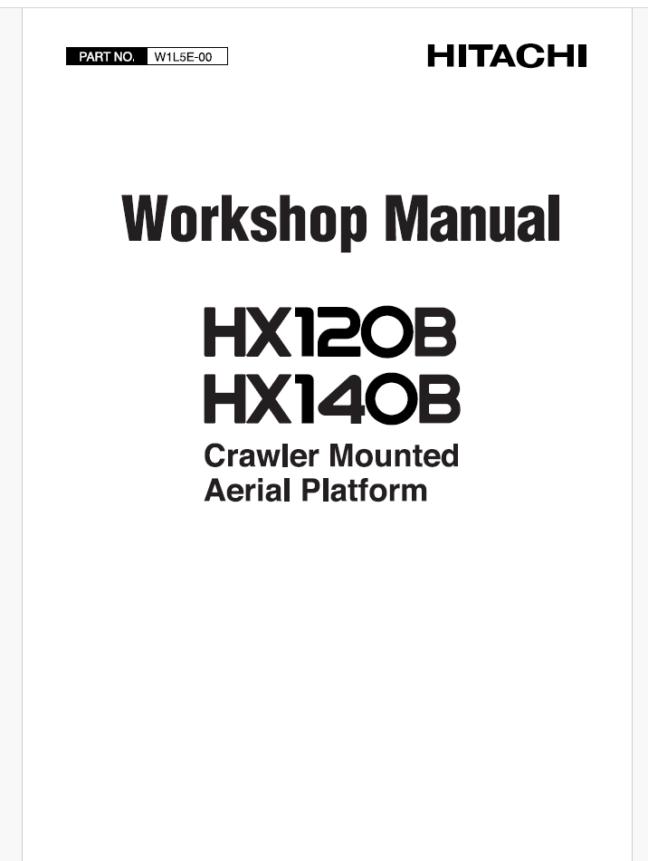HX120B,HX140B Workshop manual