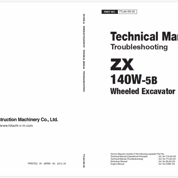 ZX140W-5BTechnical Manual Troubleshooting