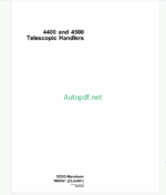 John Deere 4400 and 4500 Telescopic Handlers Technical Manual (TM4541)
