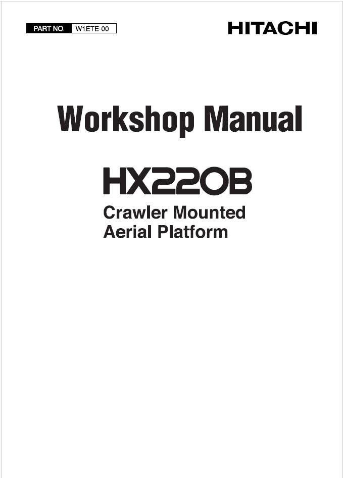 HX220B Workshop manualHX220B Workshop manualHX220B Workshop manual