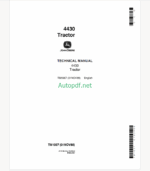 John Deere 4430 Tractor Technical Manual (TM1057)