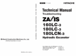 ZX160LC-3,ZX180LC-3,ZX180LCN-3 Technical manual (Troubleshooting)