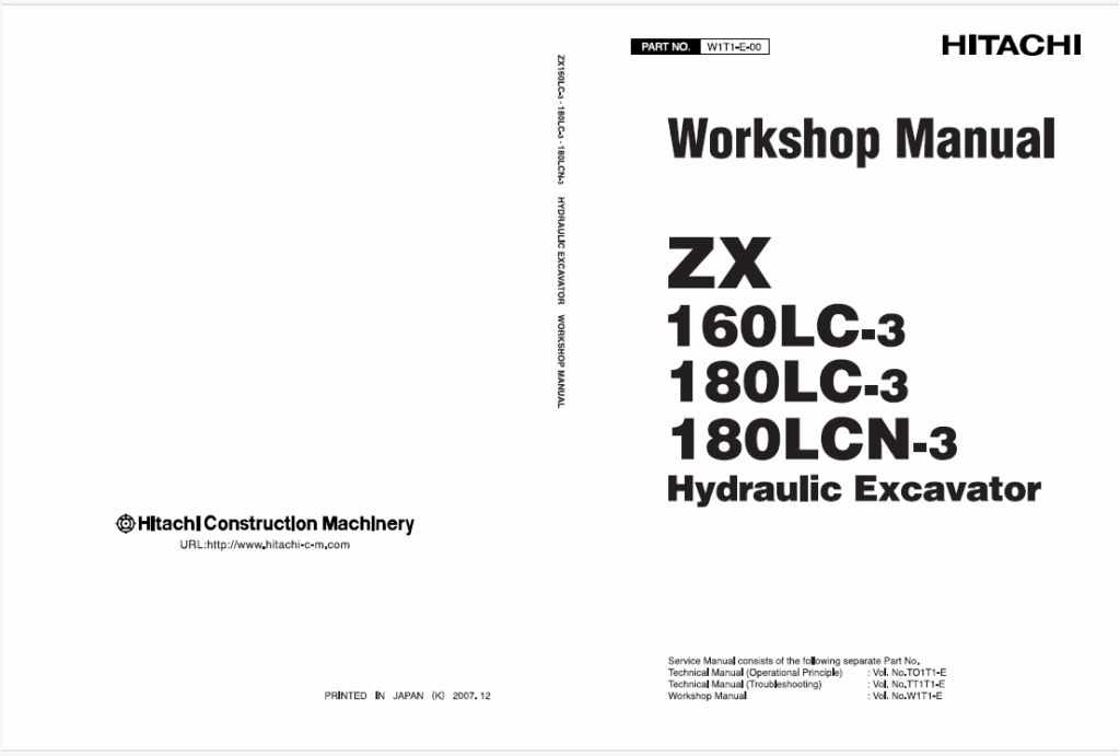 ZX160LC-3,ZX180LC-3,ZX180LCN-3 Workshop Manual