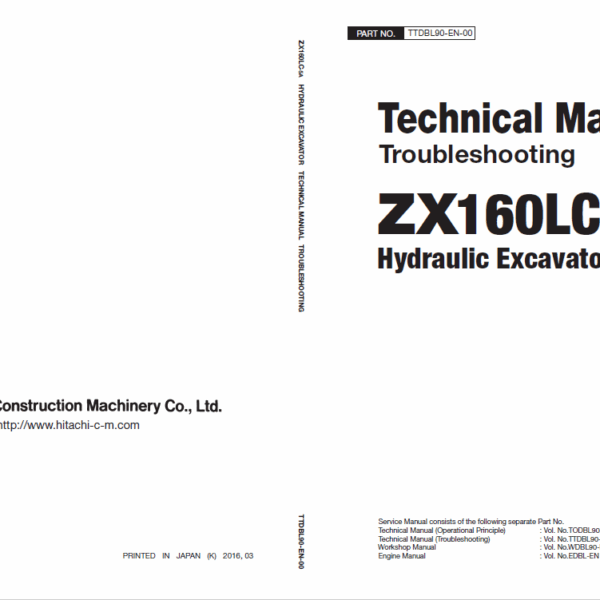 ZX160LC-5A Technical Manual (Troubleshooting)