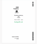 John Deere 4500 4600 and 4700 Compact Utility Tractors Technical Manual (TM1679)