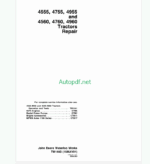 John Deere 4555 4755 4955 and 4560 4760 4960 Tractors RepairTechnical Manual (TM1460)