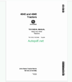John Deere 4640 and 4840 Tractors Technical Manual (TM1183)