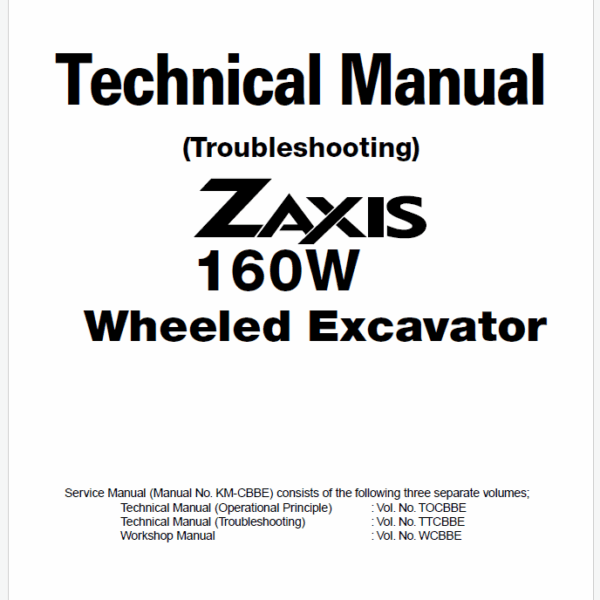ZX160W Technical manual (Troubleshooting)