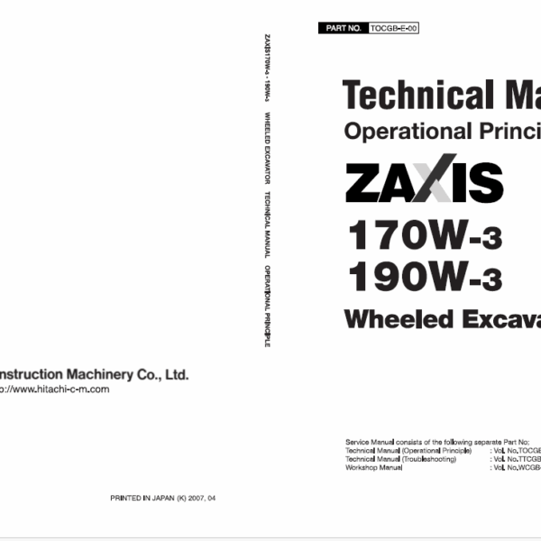 ZX170W-3,ZX190W-3 Technical Manual (Operational Principle)