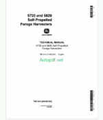 John Deere 5720 and 5820 Self-Propelled Forage Harvesters Technical Manual (TM1244)