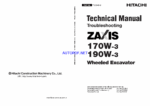 ZX170W-3,ZX190W-3 Technical Manual (Troubleshooting)