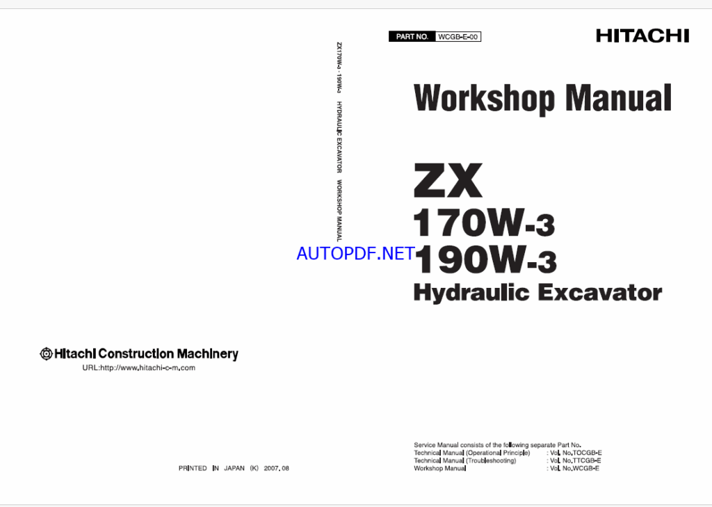 ZX170W-3,ZX190W-3 Workshop Manual
