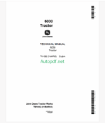 John Deere 5730 and 5830 Self Propelled Forage Harvesters Technical Manual (TM1352)