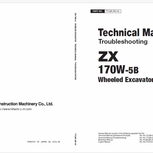 ZX170W-3,ZX190W-3 Workshop Manual