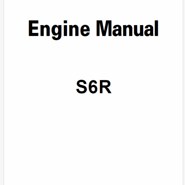 S6R Engine manualS6R Engine manualS6R Engine manual