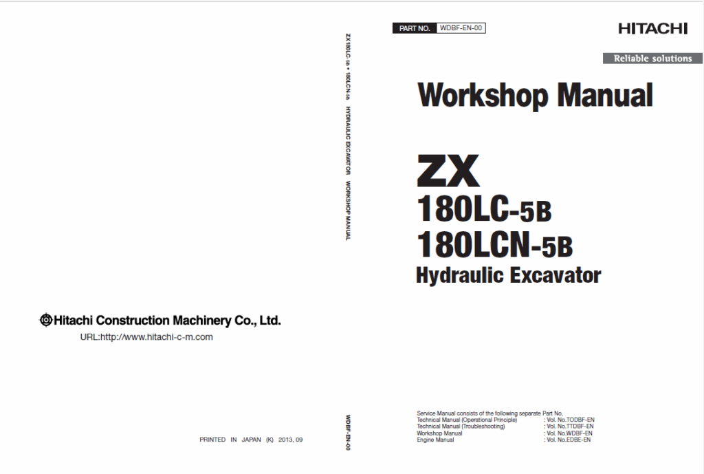 ZX180LC-5B, ZX180LCN-5B Workshop Manual
