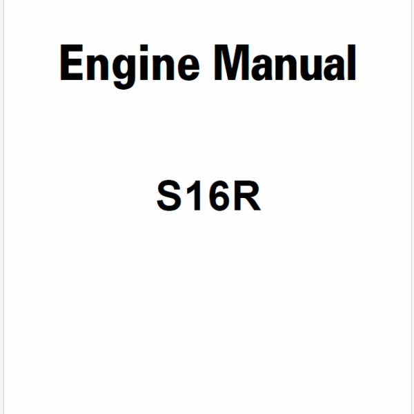S16R Engine manualS16R Engine manual