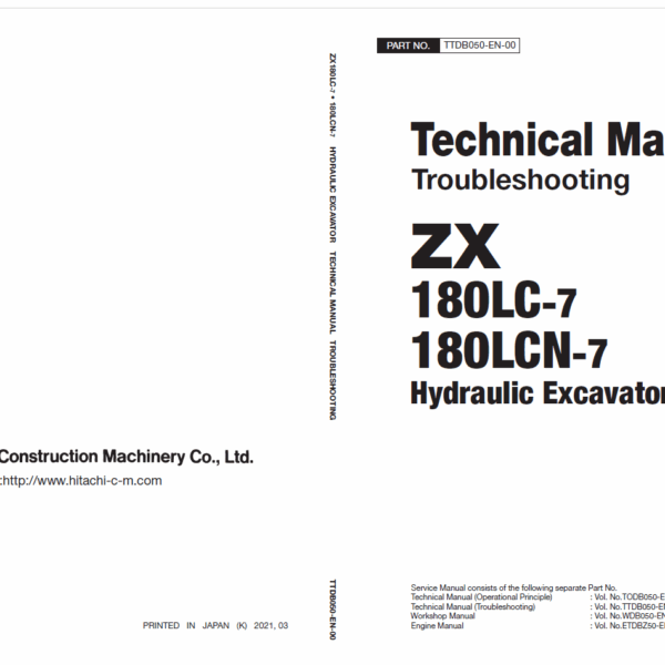 ZX180LC-7, ZX180LCN-7 Workshop Manual