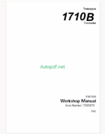 Timberjack 1710B Workshop Manual (SN 17DE0270- and UP)