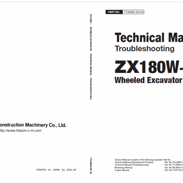 ZX180W-7 Technical Manual (Troubleshooting)