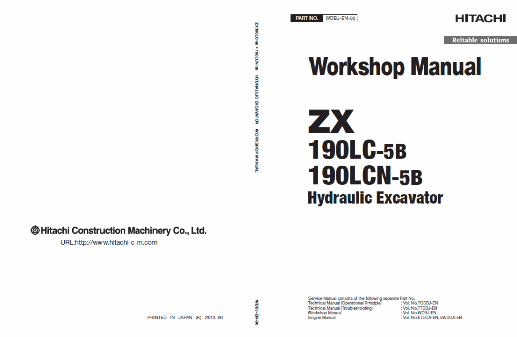 ZX190LC-5B, 190LCN-5B Workshop Manual