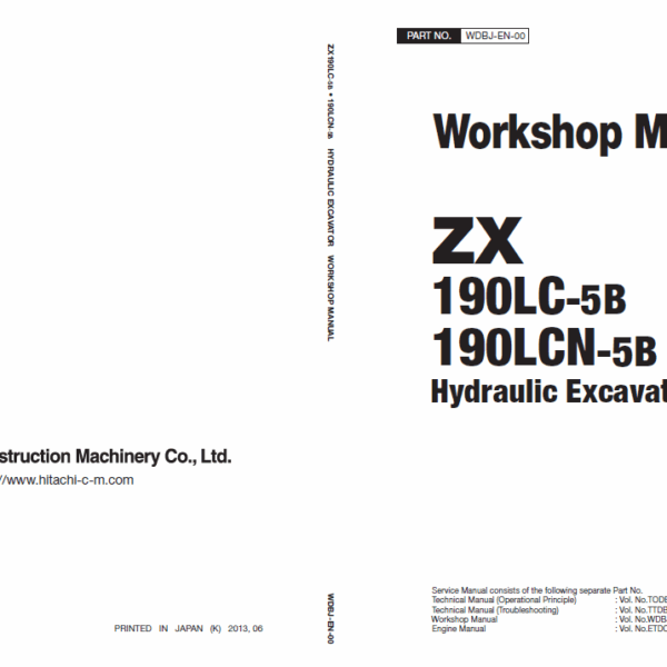 ZX190LC-5B, 190LCN-5B Workshop Manual