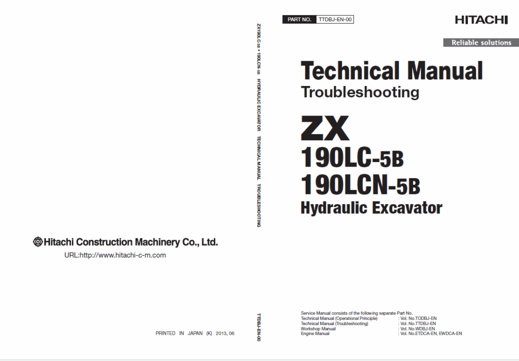 ZX190LC-5B, ZX190LCN-5B Technical Manual Troubleshooting
